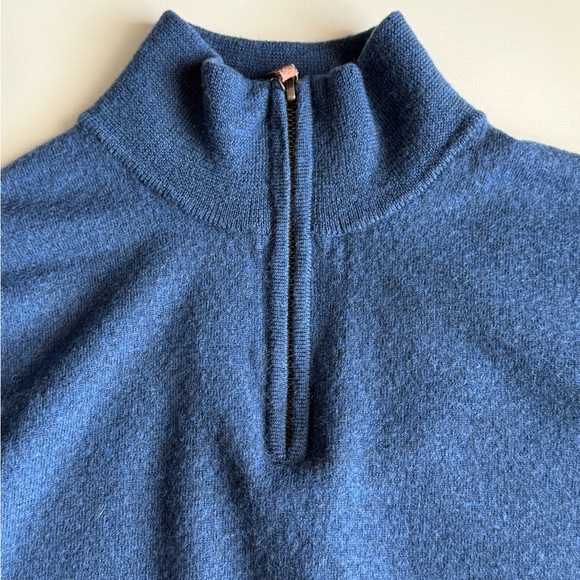 The Men's Store at Bloomingdale's Quarter Zip Merino Wool Sweater size M - Picture 8 of 11